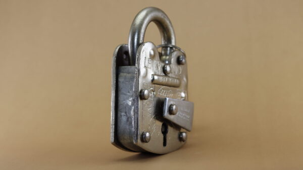 National Signle Plate 5cm iron Pad Lock with two keys - Image 4