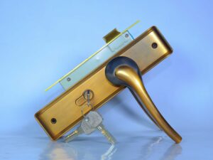 WWHS 66-mcf Medium with Brass Machine Handle Door Lock