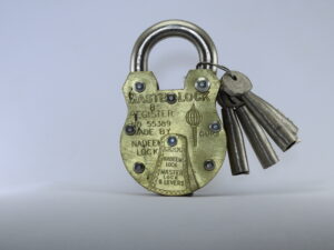 Nadeem Round Brass Pad Lock 7cm with Four keys