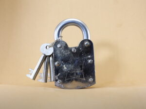 National Triple Plate 6.4cm iron Pad Lock with Three keys