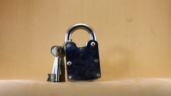 AHS Double Plate Brass Pad Lock 5cm with Three keys - Image 2