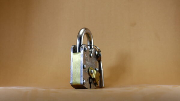 AHS Double Plate Brass Pad Lock 5cm with Three keys