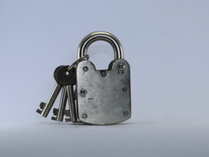 AHS Double Plate iron Pad Lock 5cm Gold Color Wall with Three keys