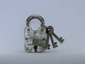 AHS Triple Plate Brass Pad Lock 5cm with Three keys