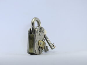 Muhafiz Double Plate Iron Pad Lock 5cm Gold Color Wall with Two keys