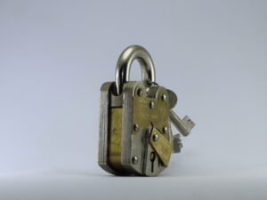 Nadeem six levers Four Plate Brass Pad Lock 6.4cm with Three keys