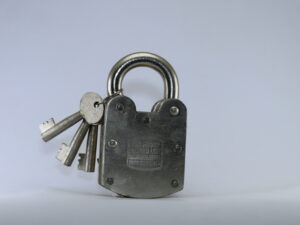 Nadeem six levers Four Plate Brass Pad Lock 6.4cm with Three keys