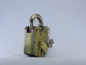 Nadeem six levers Four Plate Brass Pad Lock 6.4cm with Three keys